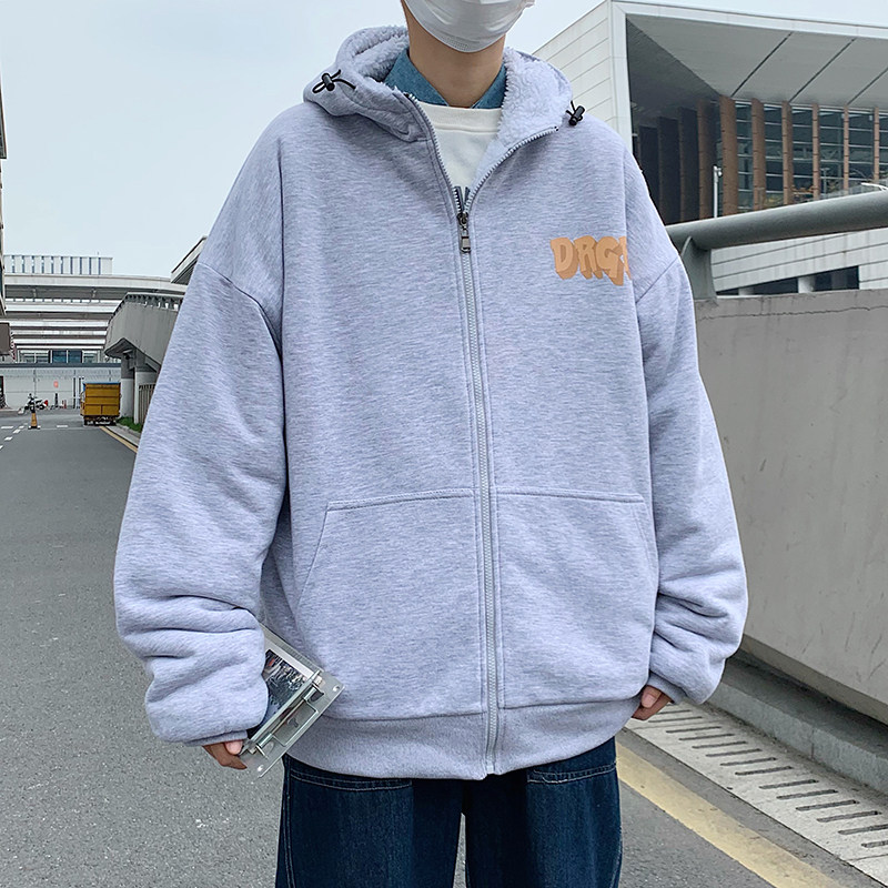 B266-WY-705-P95连帽开衫加绒加厚休闲流行宽松羊羔毛外套,女装短外套,星座B257-1