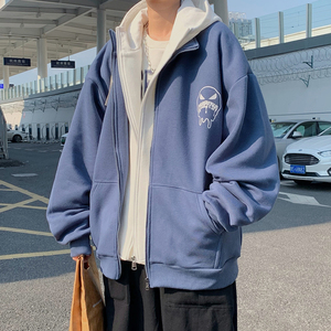 B266-WY-208-P85 21秋 原创港风秋季新款宽松休闲时尚开衫外套图片