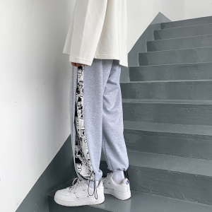 402-5-AK-001-P50 21秋男潮流宽松直筒休闲潮牌ins港风运动裤,女装休闲裤,星座B257-1