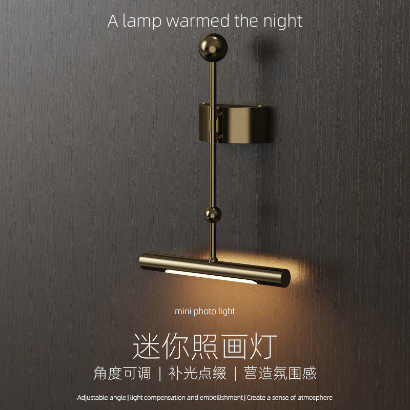 复古过道照画灯画廊挂画装饰壁灯镜前灯防水卫生间浴室镜柜灯中式