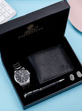 New Quartz Wristwatch Bracelet Gift Set For Men Boyfriend