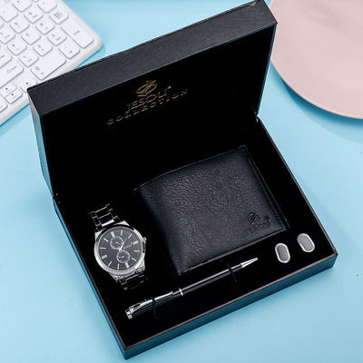 New Quartz Wristwatch Bracelet Gift Set For Men Boyfriend