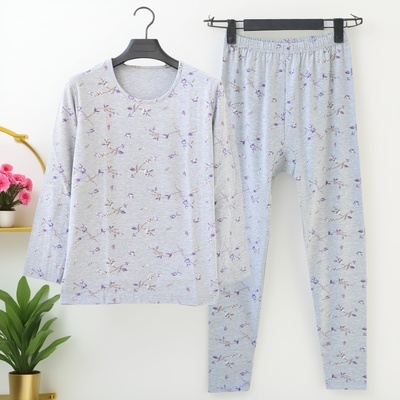 女士秋衣秋裤莱卡棉纯棉春秋冬薄款打底线衣线裤套装修身保暖内衣