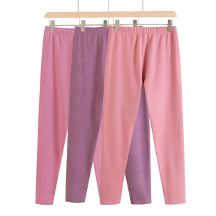 女士中厚德绒秋裤中老年高腰宽松家居裤妈妈松口睡裤老人保暖长裤