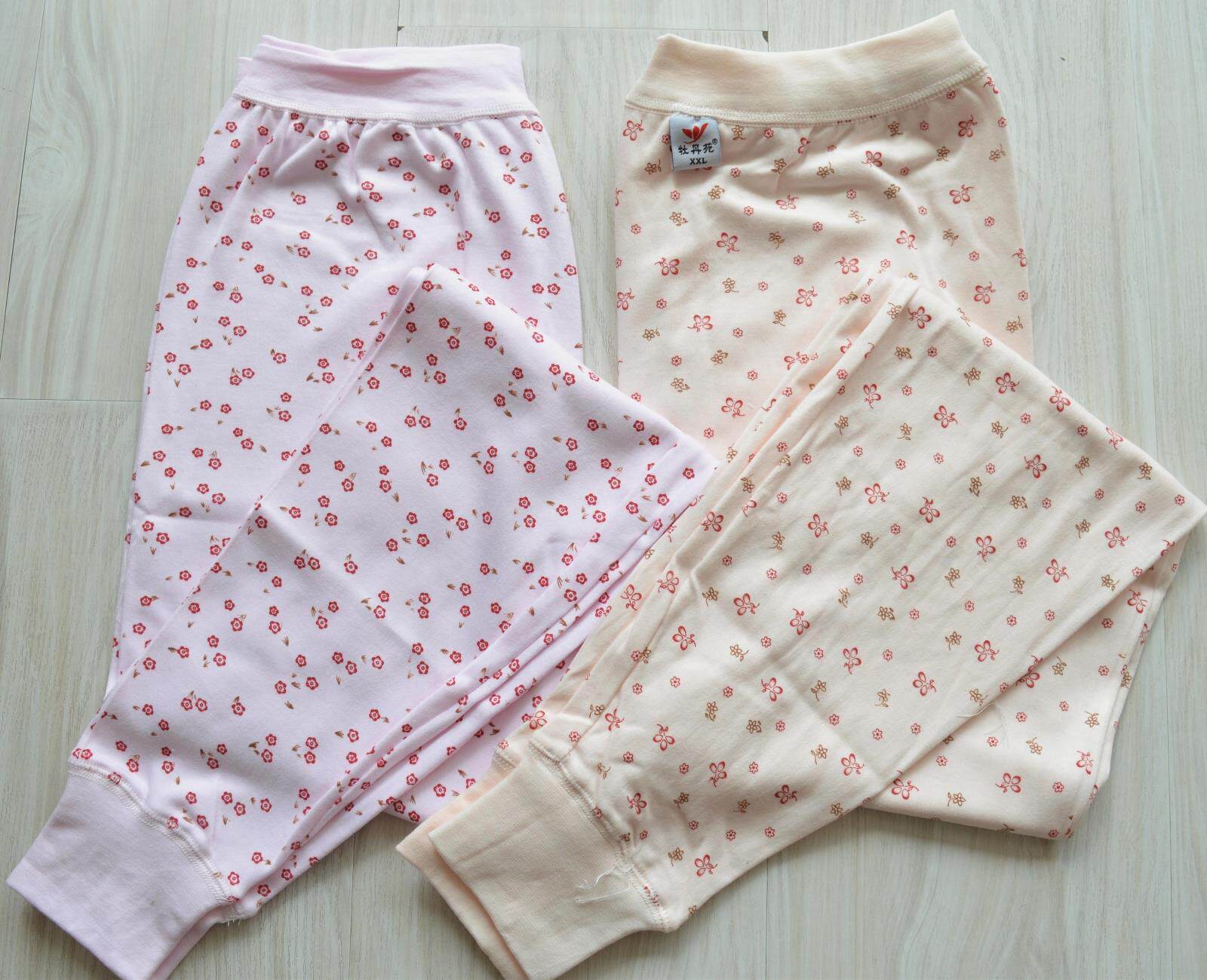 中老年秋冬女纯棉女士全棉秋裤线裤 老人加肥加大单件棉毛裤衬裤