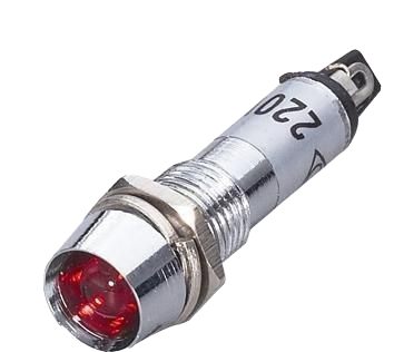 10个开孔8mm金属信号指示灯XD8-1红绿黄蓝白12V24V微小型迷你圆形