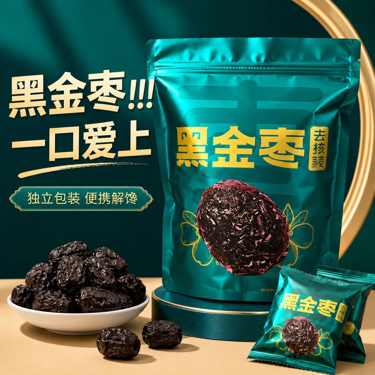 黑金枣软糯香甜去皮去核九蒸九制红枣新疆灰枣传统蒸晒新疆红枣