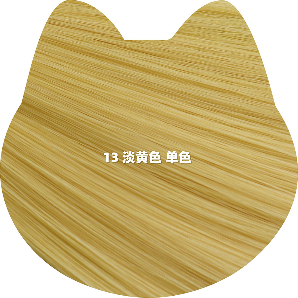 thumbnail for Pseudo-pseudo home yellow universal corn whisker 1 meter long straight fluffy silk cos dark white kumquat cosplay wig