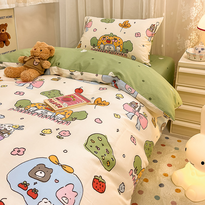 ins全棉小清新学生宿舍三件套