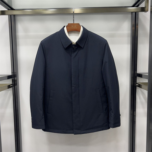 翻领中老年蓝色棉服保暖棉袄 男士 非贤系扣款 含桑蚕丝棉衣24年冬季