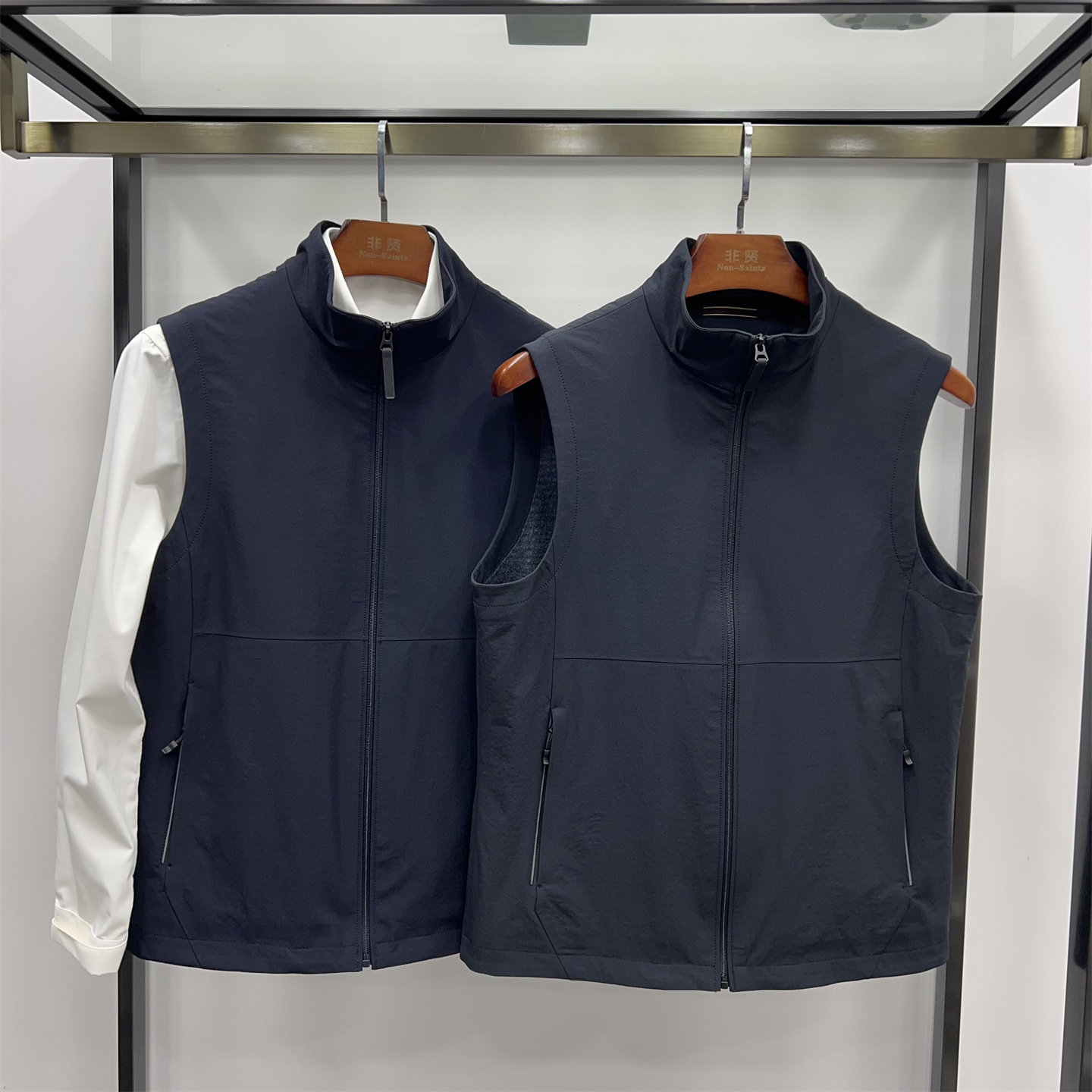 休闲时尚立领短款外套非贤 2025年 秋季新品男士商务休闲马夹拉链,男装,常规马甲,淘宝优惠券,粉丝福利购,淘宝优惠卷