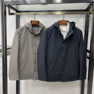 非贤棉服优质羊毛填充秋冬男商务休闲可脱卸内胆棉衣轻便保暖棉袄