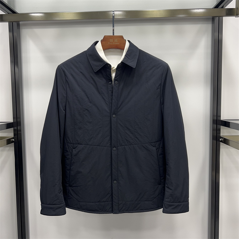 24非贤品牌男士商务休闲薄款棉服经典年轻时尚羊毛填充轻便款外套