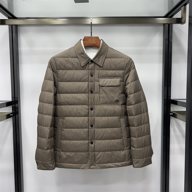 非贤商务翻领冬季短款轻便羽绒服