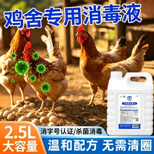 鸡场鸡舍专用消毒液养殖场杀菌除臭鸡圈鸡棚食品级次氯酸消毒水