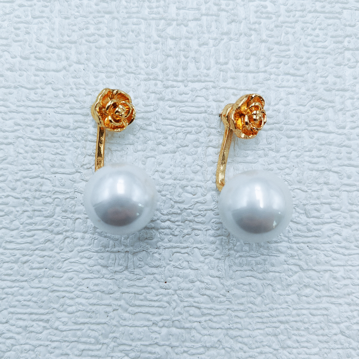 一款两戴耳饰珍珠耳环玫瑰花耳钉原创设计小众气质C440