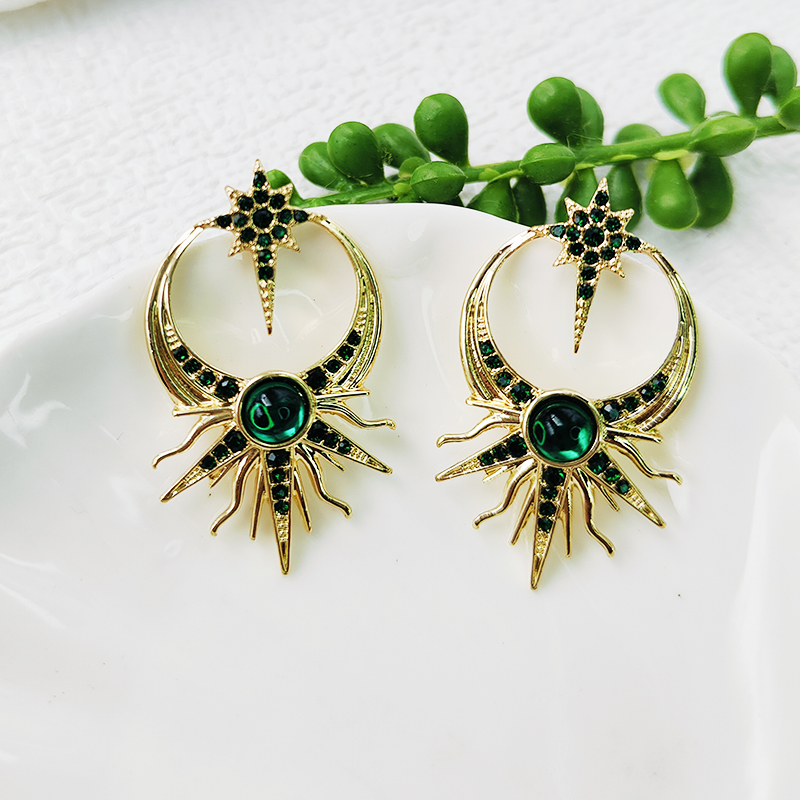 长款蓝色高级感C057耳坠小众设计