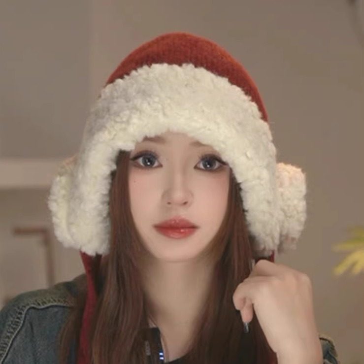 韩系毛绒针织雷锋帽子女秋冬季新款大头围加厚保暖毛线帽百搭护耳,服饰配件/皮带/帽子/围巾,帽子,淘宝优惠券,粉丝福利购,淘宝优惠卷