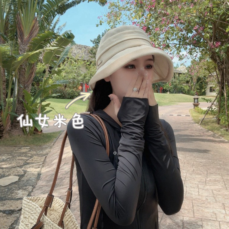 太阳帽防晒亚麻气质夏天