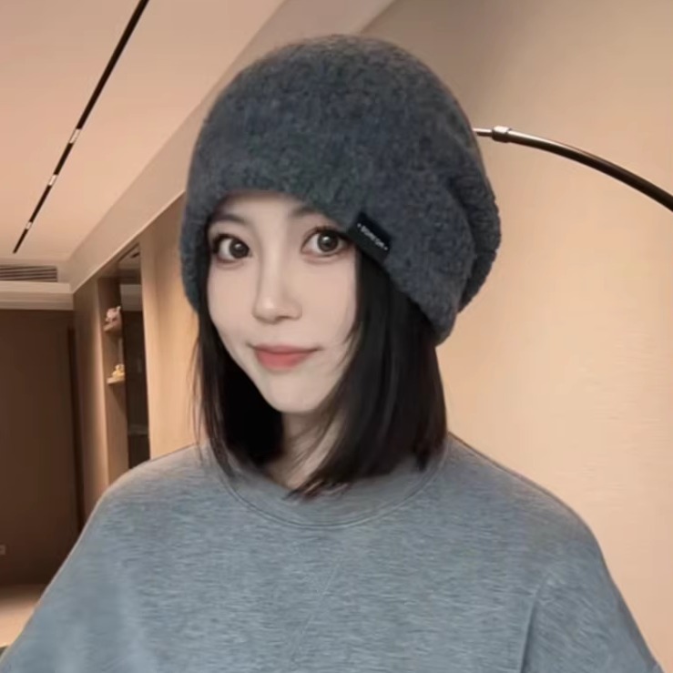 韩版双面戴针织帽保暖防寒护耳帽