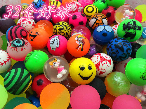 包邮32号混款弹力球棒球扭蛋机