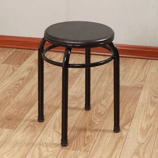特价家用凳子椅子成人金属小圆凳时尚创意实木板凳加厚塑料餐桌凳