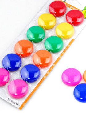 富强FQ3012/FQ2012/FQ4008 白板磁粒 直径20mm/30mm/40mm彩色磁粒/磁吸 中号 12粒/8粒 一排包邮