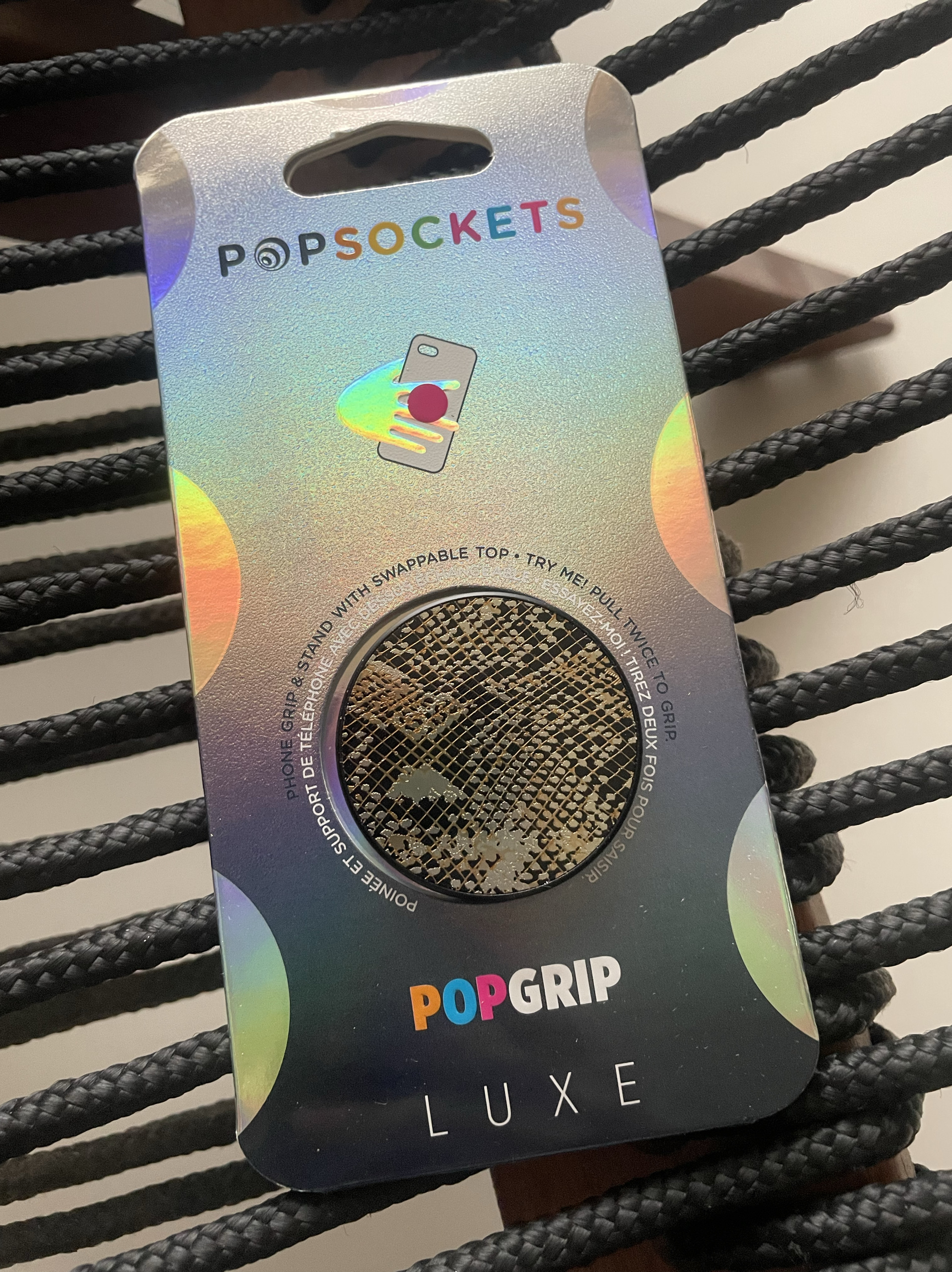 popsockets泡泡骚复古蟒蛇纹手机支架金属质感纹理感现货美国代购