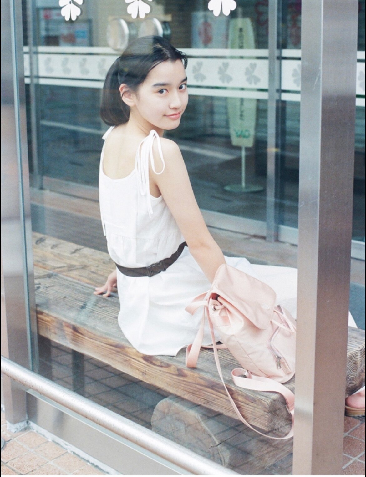 韩国官网正品minitmute小众设计师纯色尼龙涤纶双肩背包 秀林同款