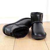 加厚保暖羊毛棉鞋 冬季 羊皮毛一体雪地靴男女真皮防水防滑东北大码