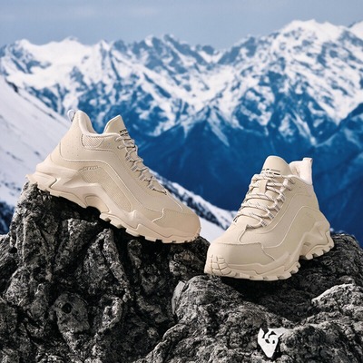 特步棉鞋秋冬款女鞋厚底高帮大棉保暖加绒休闲鞋高帮户外运动鞋子