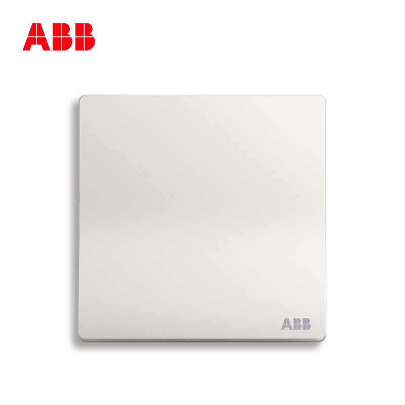 ABB开关插座无边框轩致雅典白墙壁86型开关面板一开单控开关AF127