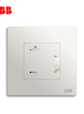 ABB开关插座轩致无框雅典白色网络带POE功能 无线WIFI插座 AF335