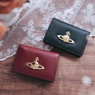牛皮西太后包包女士金属星球logo短款钱包鳄鱼纹高级感轻奢小众