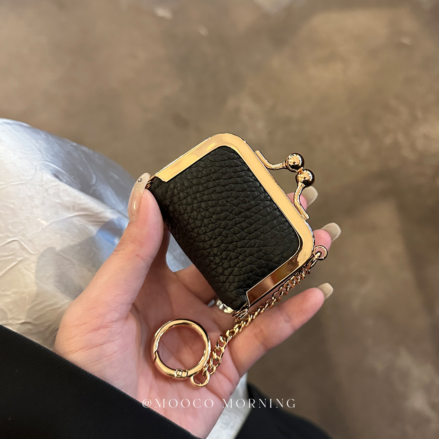 mooco真皮超小迷你首饰收纳小包便携挂件小巧耳环戒指项链首饰盒图片