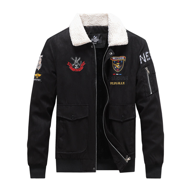外贸秋冬加绒大刺绣飞行服夹克J5823P100,男装夹克,星座914