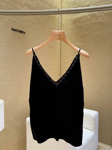 重工钉珠酷辣黑色吊带背心 PANTTERFLY设计师品牌25春夏新品