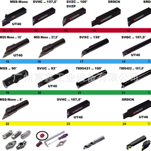 森拉天时CERATIZIT刀具;铝轮毂加工刀具:E25R00-2525M-GX24-4-DL