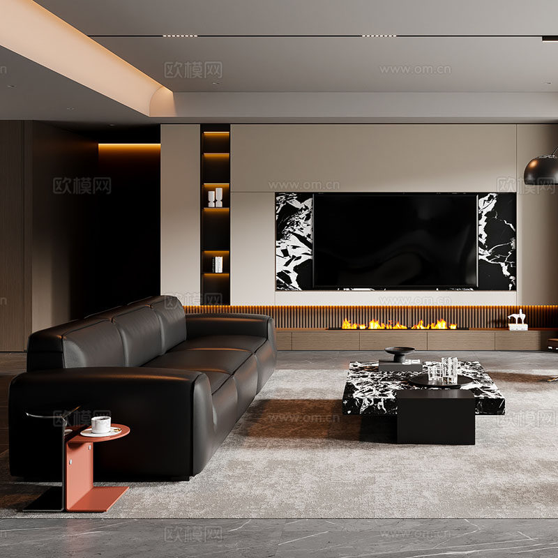 意式极简豆腐块沙发真皮沙发大象耳朵纳帕纳帕高端客厅家具设计师