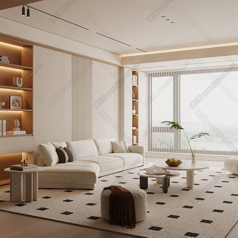 奶油风意式布艺沙发客厅转角沙发大平层公寓泡芙沙发白色现代简约,住宅家具,布艺沙发,淘宝优惠券,粉丝福利购,淘宝优惠卷