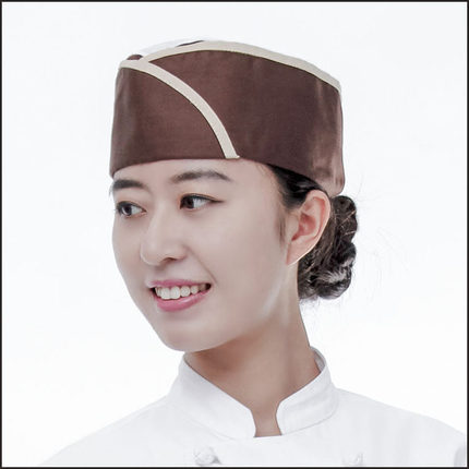 男女通用寿司帽料理店白色帽烘焙纱网男女餐饮服务员透气工作帽子