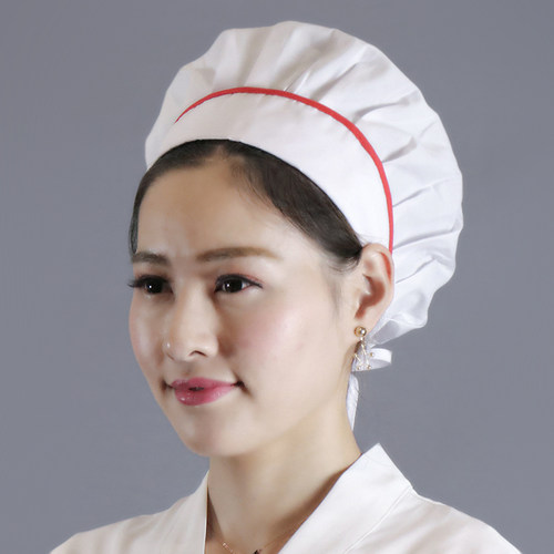 厨师帽女厨房帽做饭帽子防掉头发防油烟味餐厅食堂工作大码卫生帽