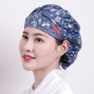 韩版 厨房帽子女做饭防油烟餐厅厨师帽防掉头发手术工作包头护士帽