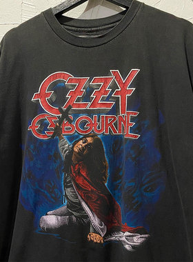Ozzy Osbourne奥兹乐队重金属摇滚复古短袖cityboy重磅棉男女T恤