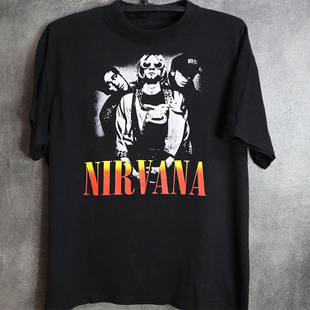 Nirvana涅槃天使摇滚乐队科特柯本短袖vintage美式街头复古男T恤