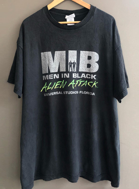 Men in Black黑衣人科幻电影高街痞帅vintage百搭男女重磅短袖T恤