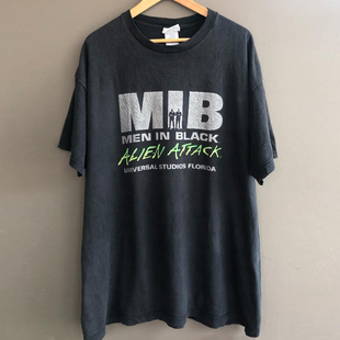 Men in Black黑衣人科幻电影高街痞帅vintage百搭男女重磅短袖T恤