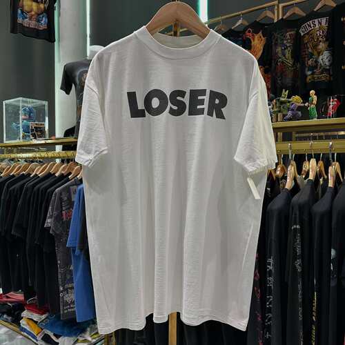 LOSER美式vintage古着字母创意小众设计感OS风高级感潮牌短袖T恤