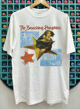Smashing Pumpkins碎南瓜乐队音乐专辑短袖T恤cec美式复古体恤衫
