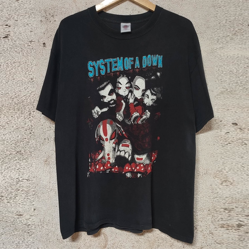 System of a Down乐队美式复古短袖T恤oversize百搭潮牌街头半袖